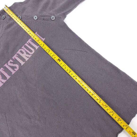 ZADIG & VOLTAIRE 100% Cashmere Art is Truth Crew Sweater Medium Quiet Luxury - Picture 4 of 8